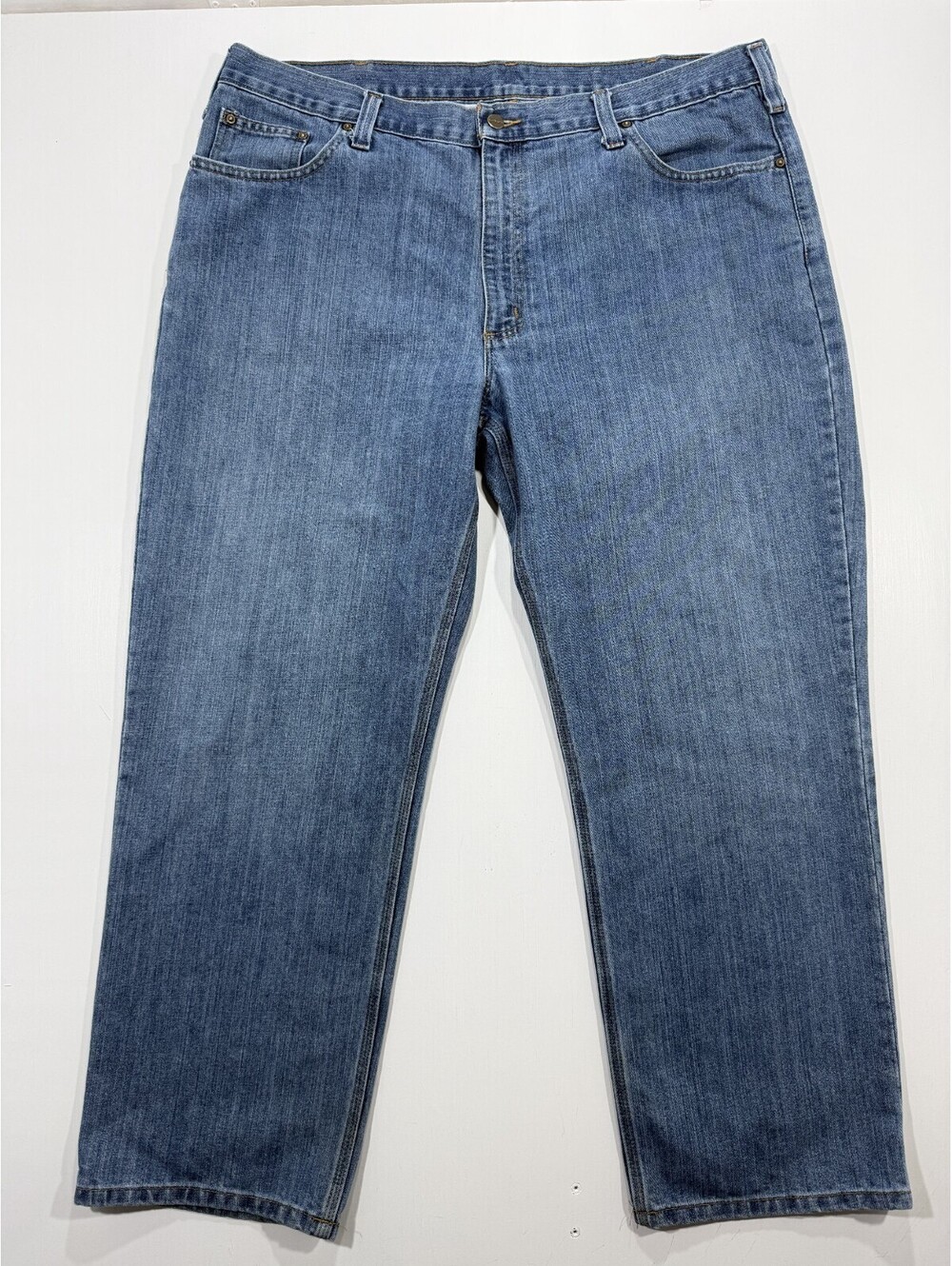 Carhartt Holter Jeans Mens 42x30 Relaxed Fit Blue Denim Work Pants 101483-980